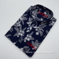 Hawaiian print pattern short sleeve shirts for men